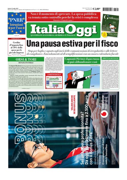 Italia oggi : quotidiano di economia finanza e politica